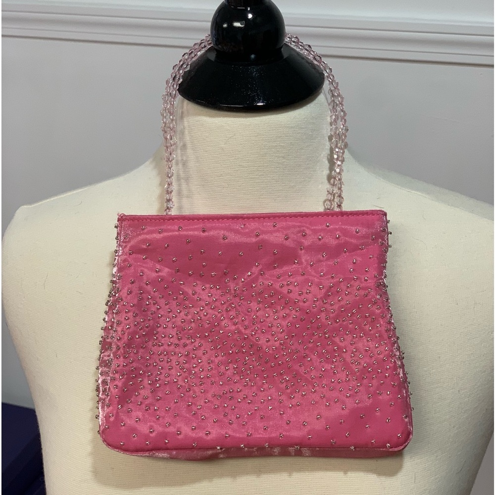 Vintage Y2k Cache Pink Beaded Bag Valentines Day